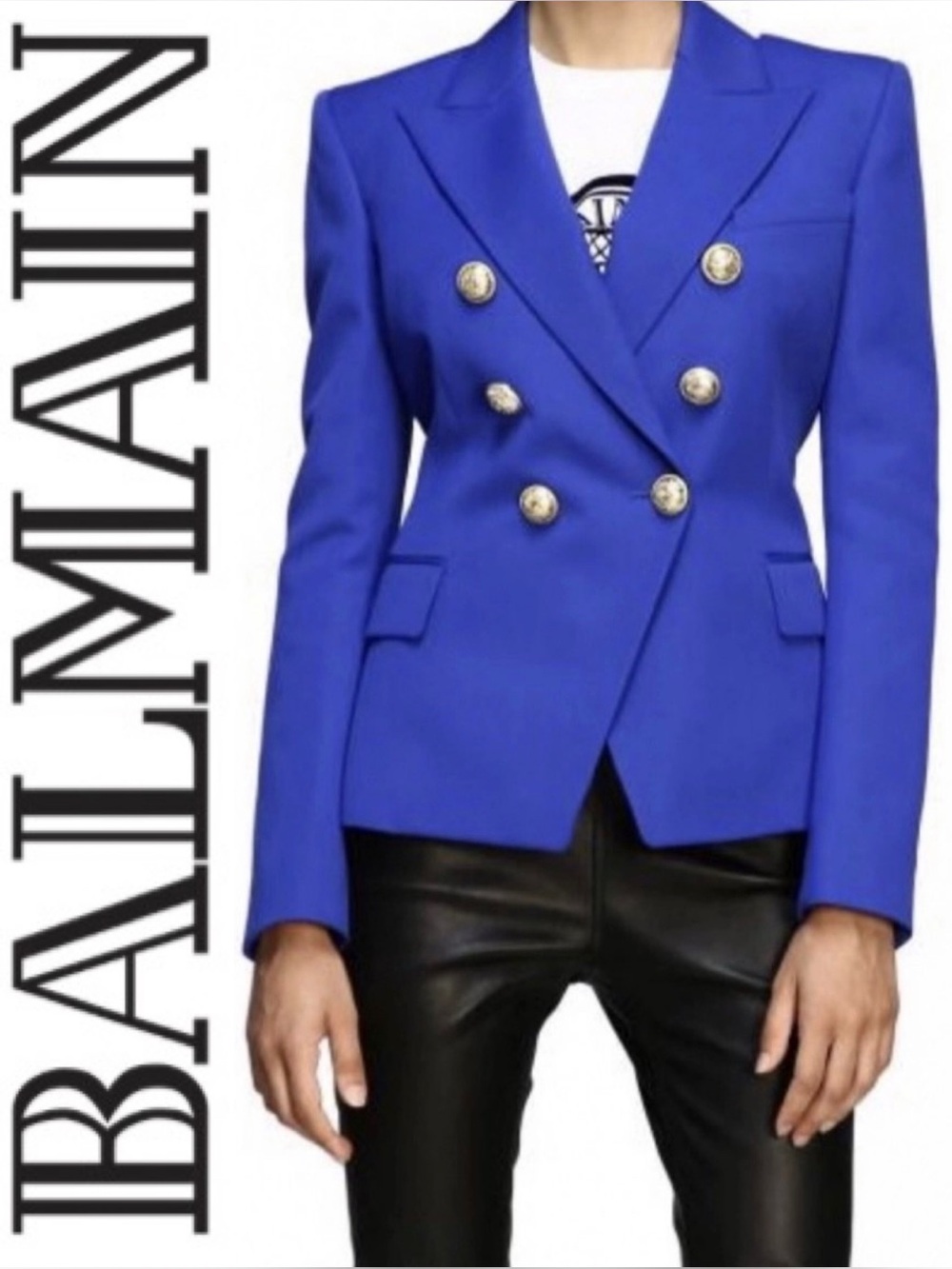BALMAIN 💙 6-Button Double Breasted Blazer